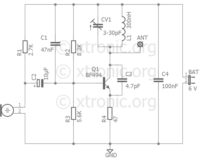 Schematic Fm Transmitter With Transistor