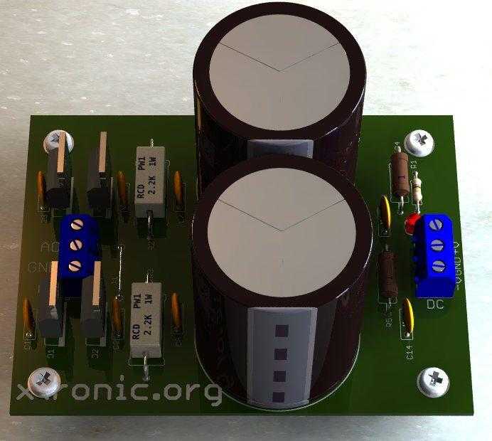 power supply for audio amplifier 3d board