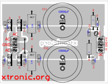 Power Supply For Audio Amplifier Pcb