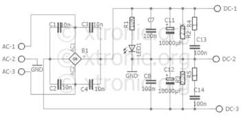Power Supply For Audio Amplifier Schematic 2