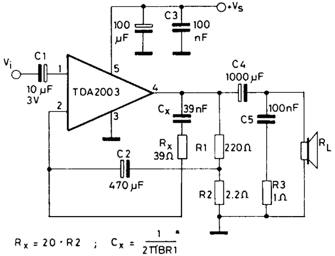 Circuit Diagram Power Amplifier Tda2003 Circuit