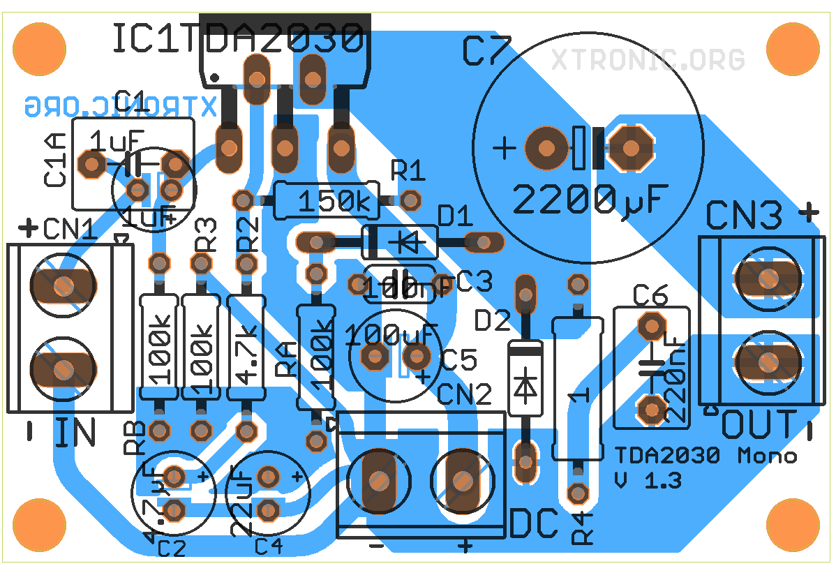 Tda2030 Amplifier Circuit Board Diagram