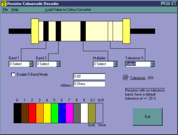 Download Resistor Color code Decoder 4 or 5 band