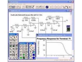 Circuit Shop is a graphical CAD tool to allow simple digital and analog electronic circuits to be constructed and analyzed