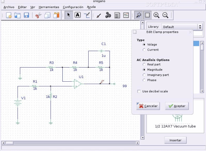 Download Oregano - Free Linux Schematic Capture And Circuit Simulation Application.