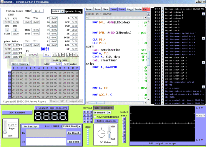Download Edsim51 8051 Microcontroller Free Simulator. The 8051 Simulator For Teachers And Students