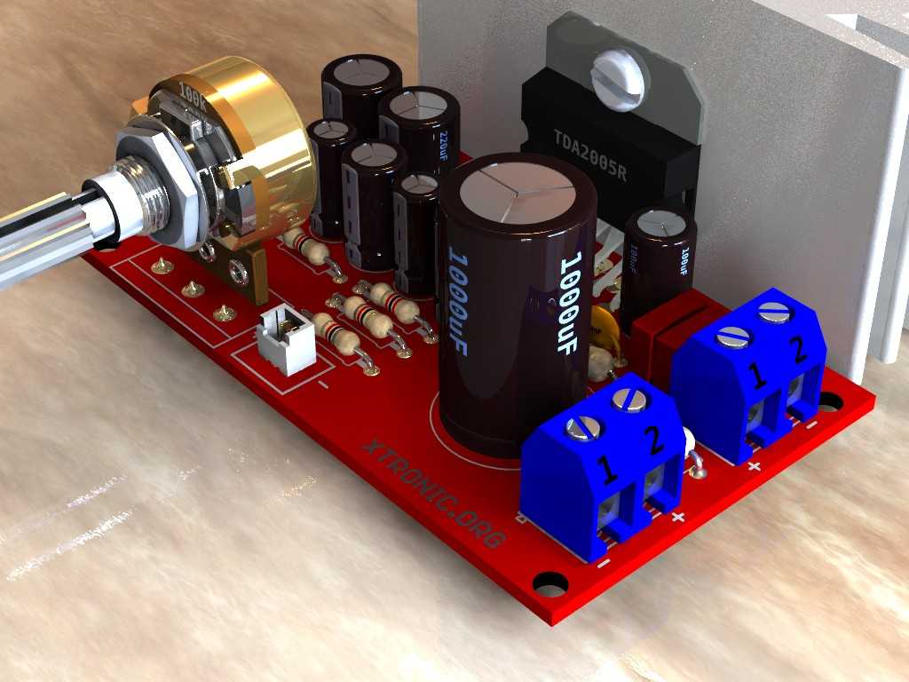 Circuit power amplifier 20w Bridge amplifier for car audio with Tda 2005