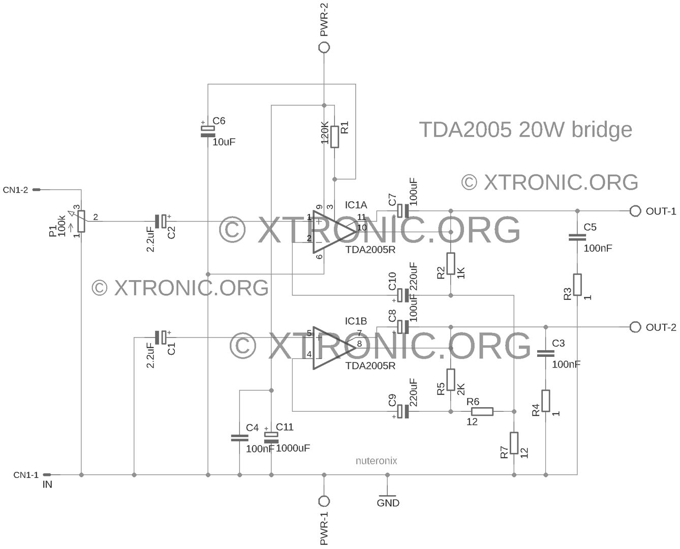 TDA2005 - Circuit Power Amplifier 20w Bridge Amplifier For Car