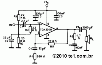Tda2040-Audio-Amplifier-Schematic