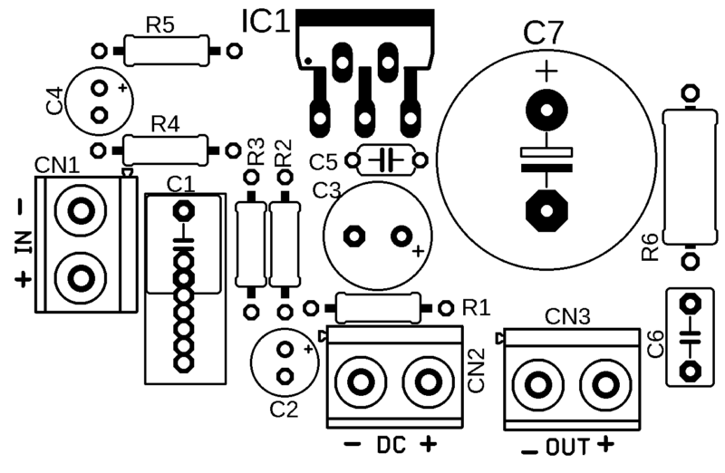Tda2040 Amplifier Circuit Diagram 30W Schematic Pcb Component Silk