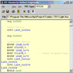 The ASM file is compatible with the assembler from Microchip (MPLAB IDE). It supports the PIC10, PIC12 and PIC16