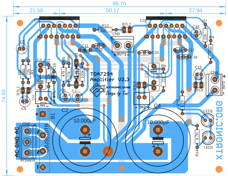 Tda7294 Bridge Or Stereo Dynamic Pcb Layout 