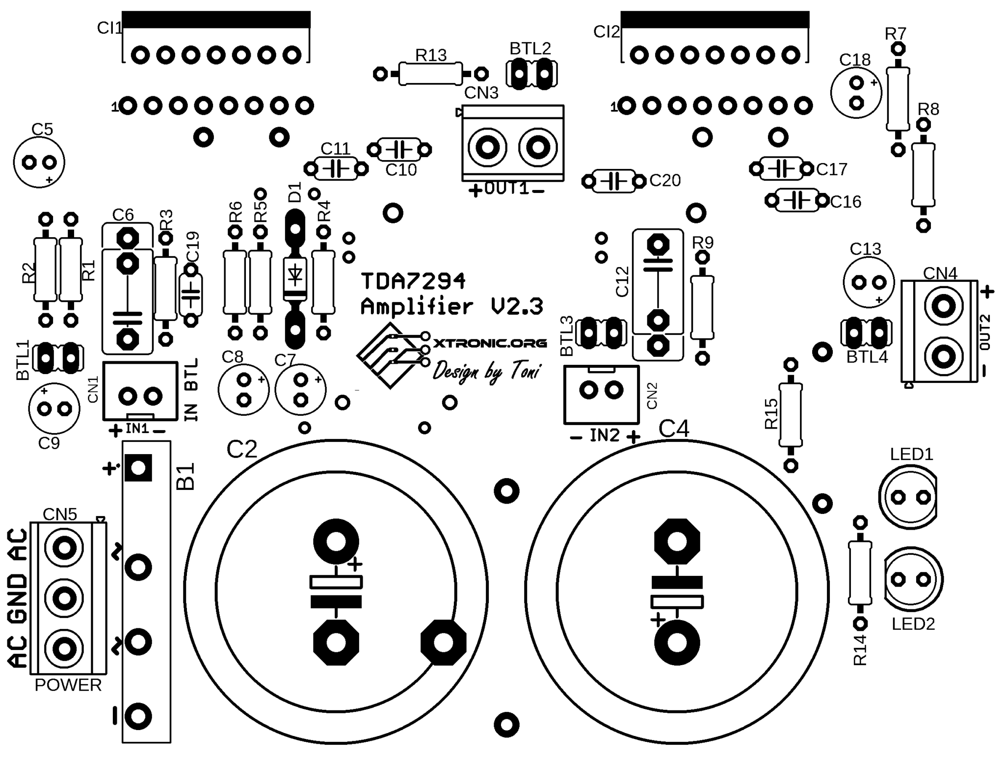 TDA7294 Circuit Power Amplifier Dynamic 180W - Xtronic