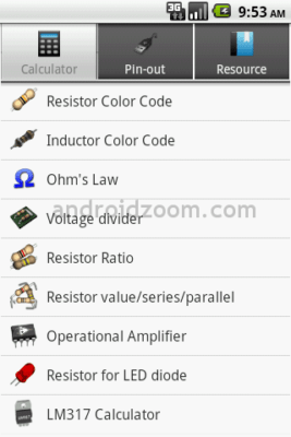 Download Electrodroid - Free Simple And Powerful Collection Of Electronics Tools And Reference For Android