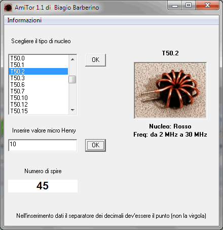 Download Amitor 1.1 Toroidal Coil Calculator Free