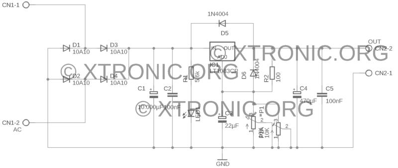 Lt1083 Module Power Supply Schematic