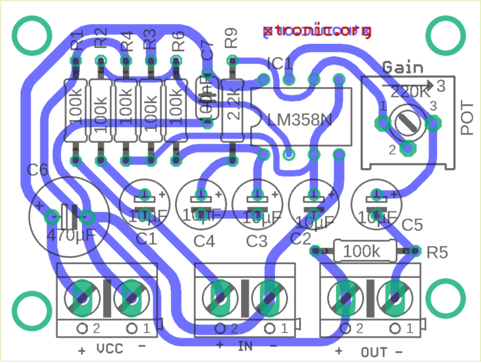 Preamp Circuit Audio Preamplifier Ic Lm358 Dual Op Amp