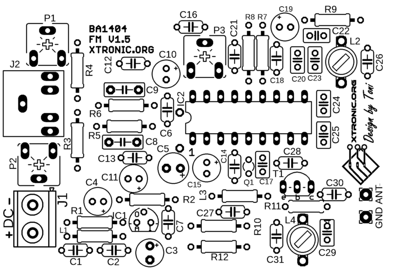 Pcb Component Silk Ba1404 Fm Transmitter Circuit Diagram Stereo