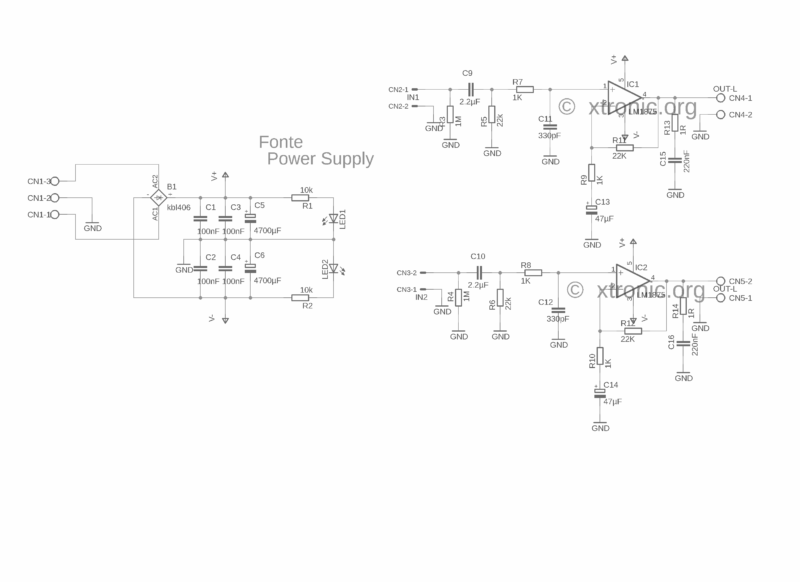 Schematic Lm1875 Amplifier Circuit Diagram Stereo 2X 30W