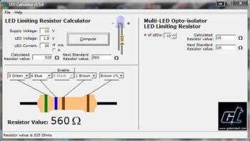 Download X24 Led Calculator LED resistor calculator
