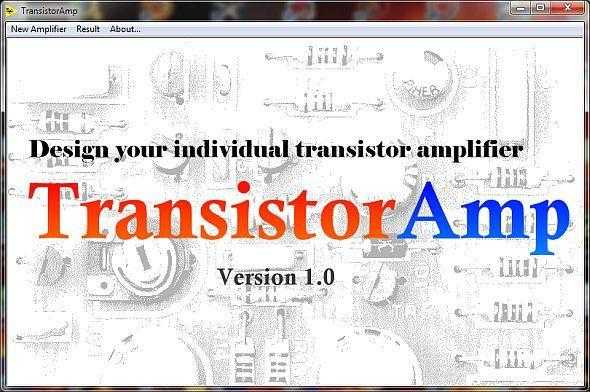 Download Transistoramp 1.1 Design Of Bipolar Transistor Amplifier Download Transistoramp 1.1 Design Of Bipolar Transistor Amplifier