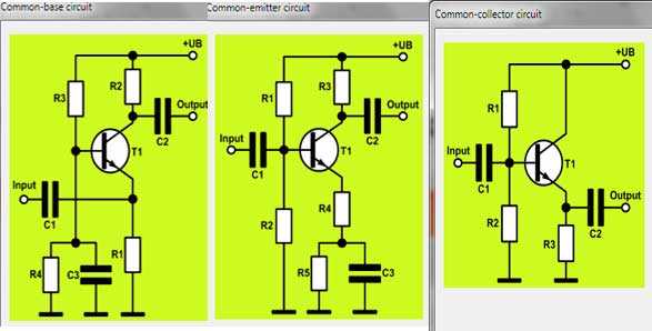 common-base-circuit common-emitter-circuit common-collector-circui