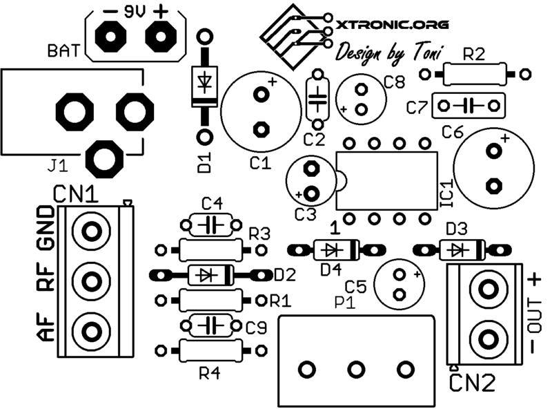 Pcb Printed Circuit Board Component Silk. The Lm386 Audio Signal Tracer Rf Probe Amplifier Circuit Diagram