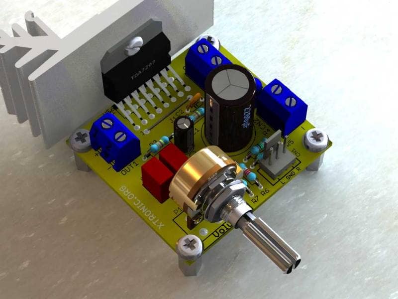 Power amplifier TDA7297 3D board