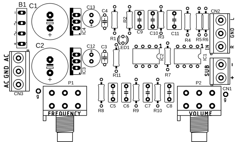 Ne5532 Bass, Subwoofer Filter Pcb Silk