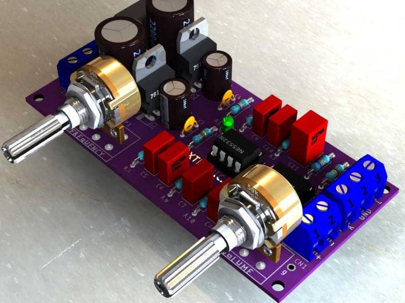 Circuit adjustable bass filter from 50 Hz to 150 Hz NE5532