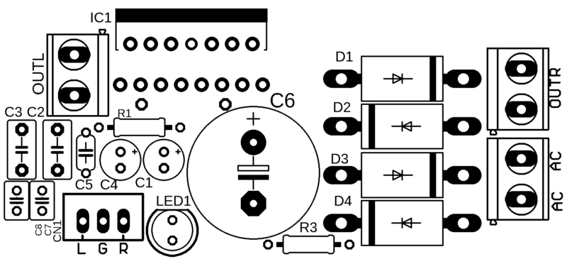 Pcb Component Silk For Tda7379 Amplifier Circuit Diagram 2X 38W