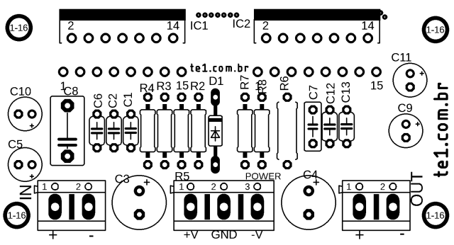 Audio Power Amplifier Modular Tda7293 Board Silk