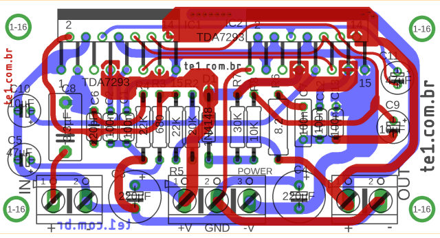 Audio Power Amplifier Modular Tda7293 Board X Ray