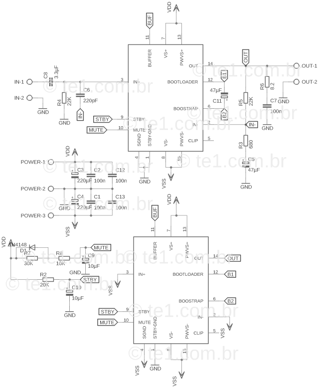 Tda7293 In Parallel Schematic Circuit