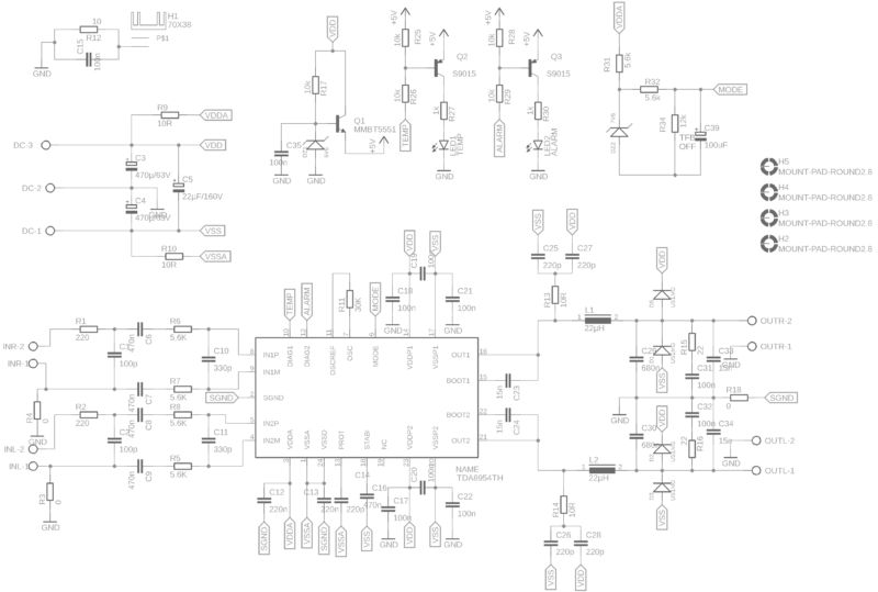 Tda8954Th Circuit Diagram Schematic