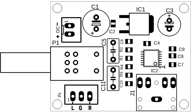 Pcb Top Silk Headphone Drive Amplifier Max4410