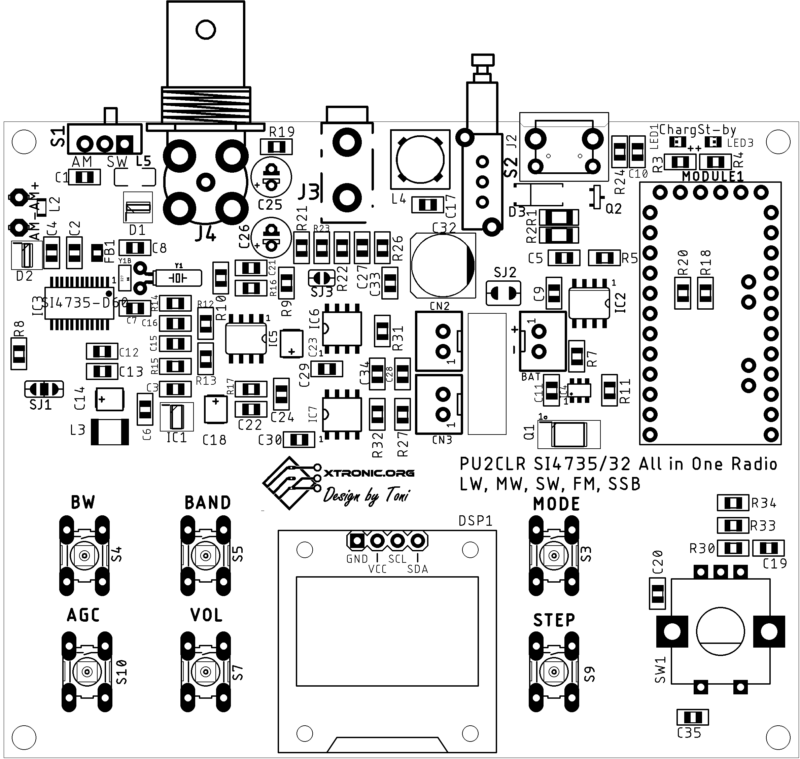 Si4735 Pcb Arduino Top Overlay