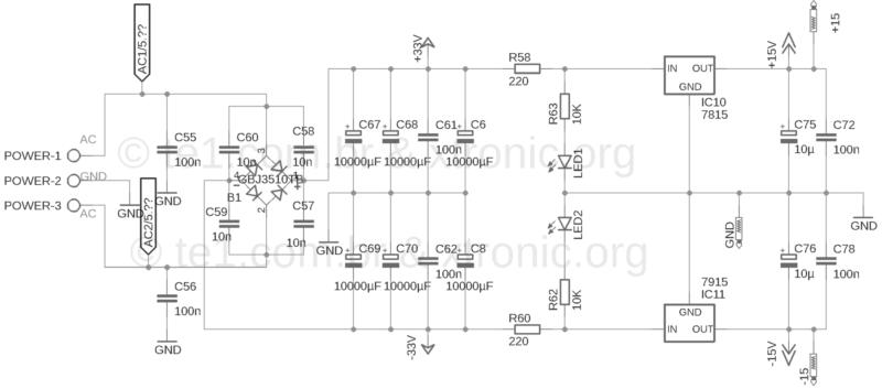 Tda7294 2.1 Tda7293 2.1 Power Amplifier Circuit Symetrical Power Supply