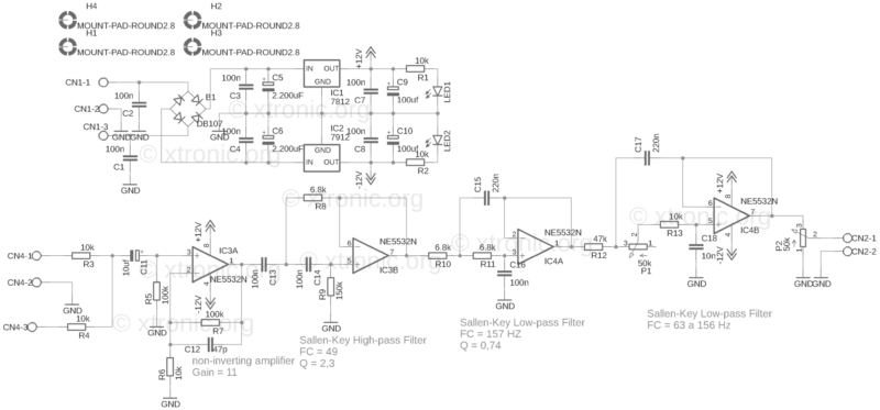 Bass Filter Circuit Schematic Subwoofer