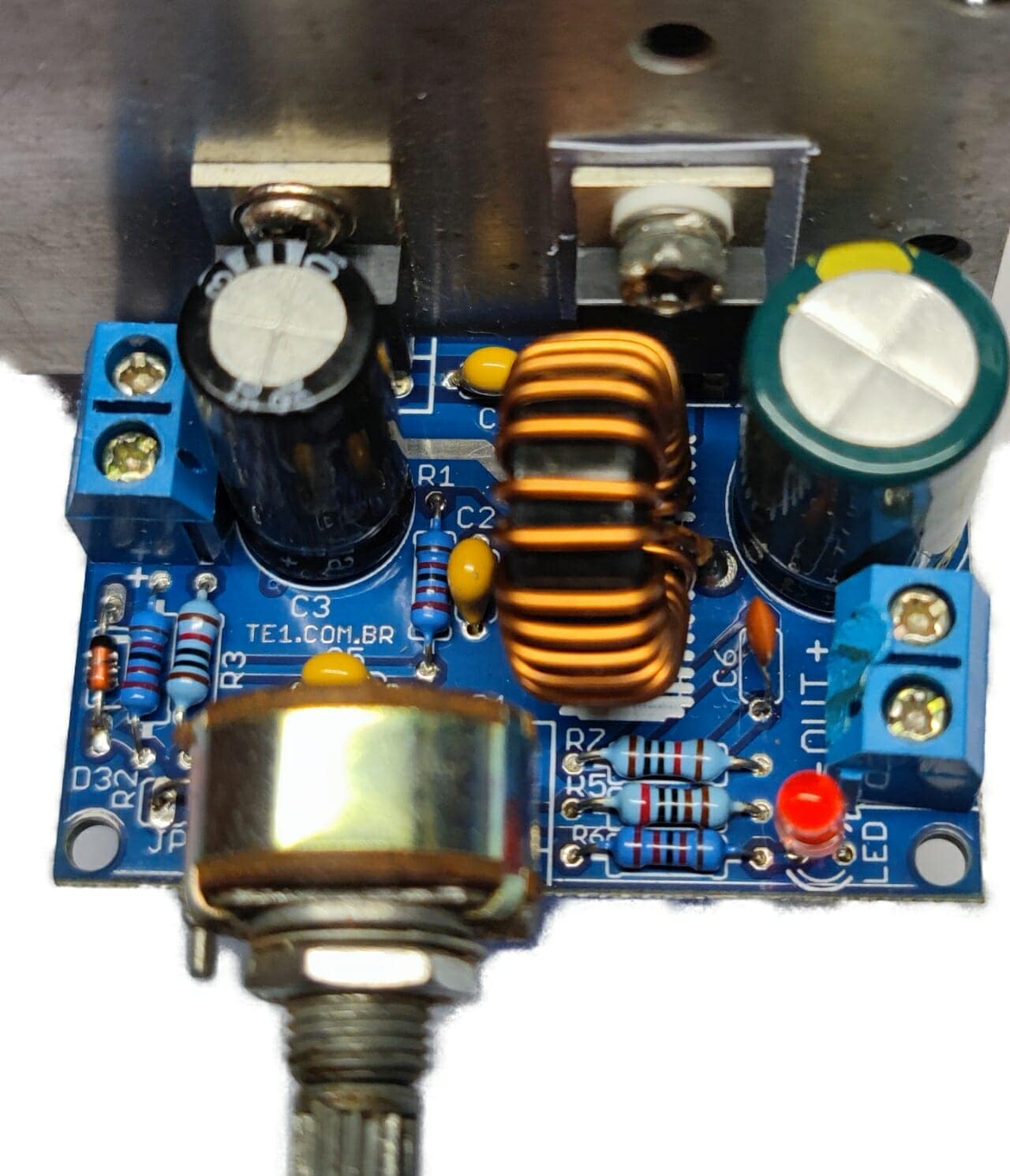 XL4016 DC-DC converter circuit mounted board