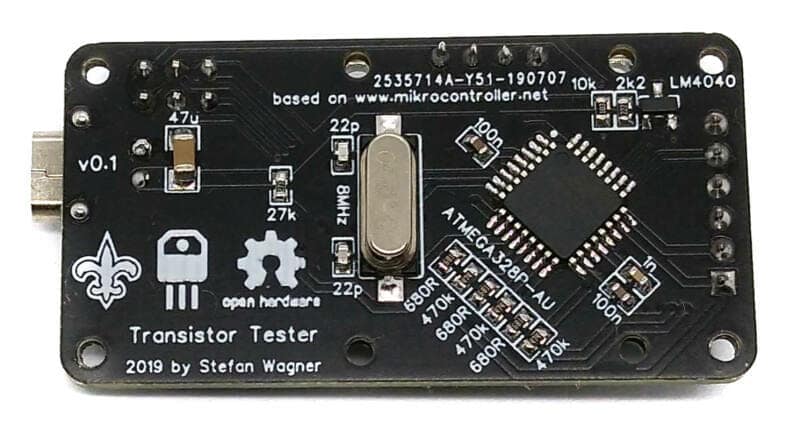Transistor Tester Scheme With Atmega Mini Pcb Smd