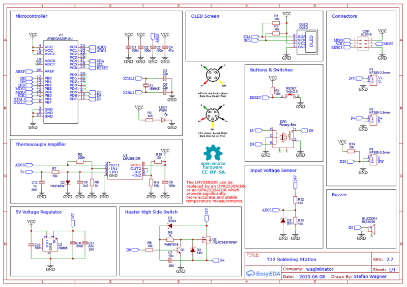 Schematic T12 Circuit Atmega Soldering Station Smd V2
