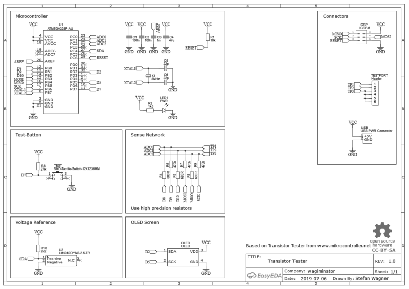 Transistor Tester Scheme With Atmega Mini Pcb Smd