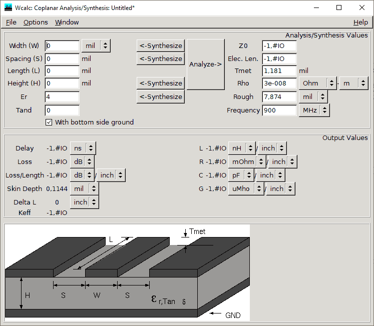 Wcalc Tool For The Analysis And Synthesis Of Electronic Components