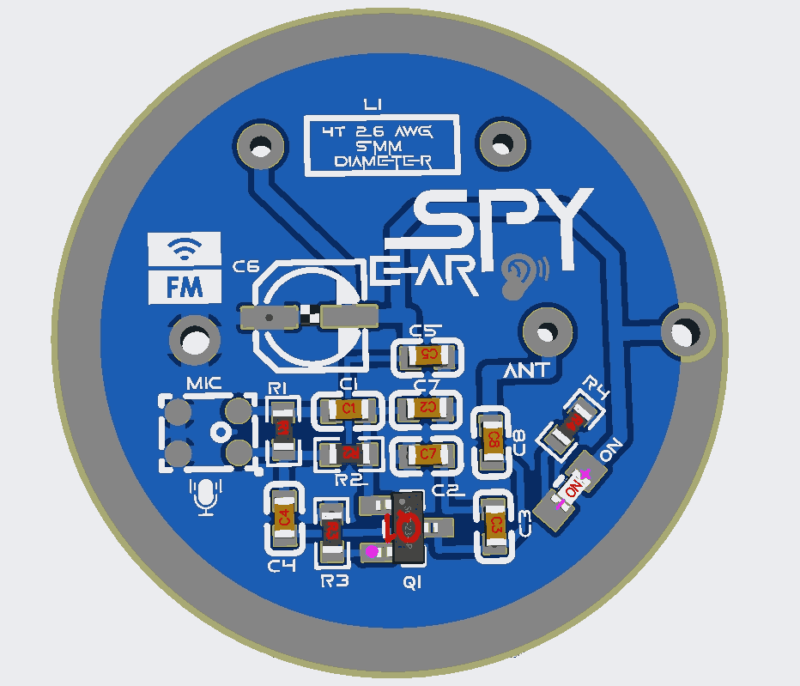 Circuit Fm Transmitter Spy Bug Mini Pcb