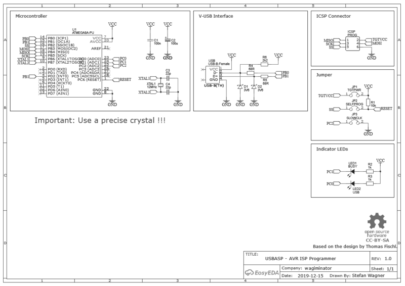 Schematic Atmega Usbasp Dip Avr Usb Isp Tpi Programmer