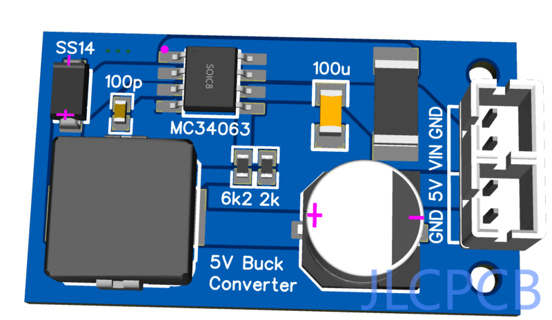 Mc34063 5V Buck Converter Smd 3D