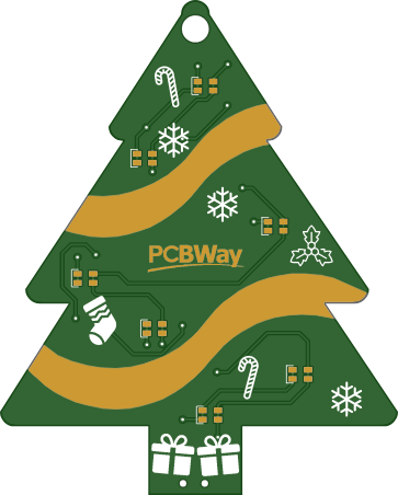 Pcb Christmas Badges Tree