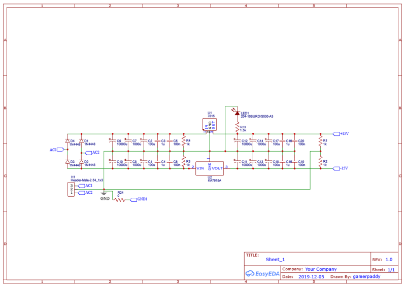 Riaa Phono Preamp Power Supply Schematic