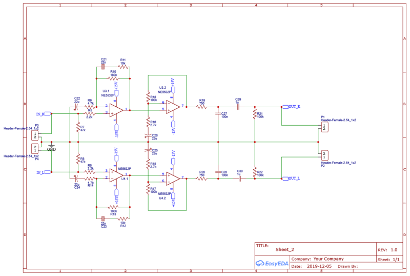 Diy RIAA Phono Preamp Circuit With Opamp - Xtronic